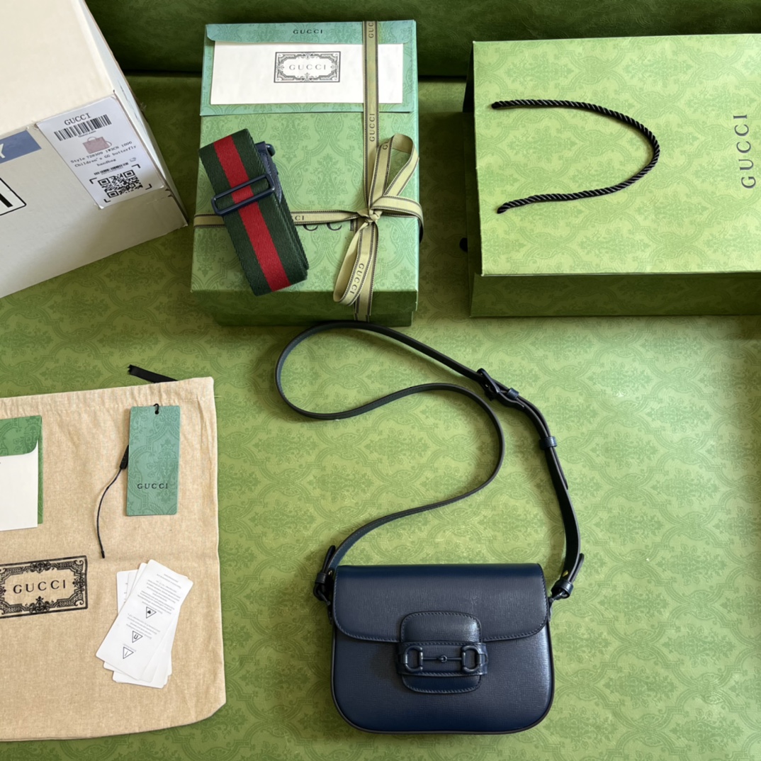 G*u*i 1955 horsebit shoulder bag-20.6*14.4*5.1cm