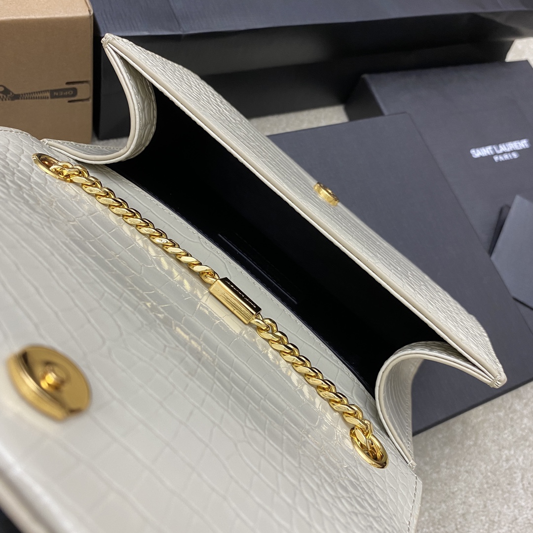 Y*L kate with tassle in crocodile-20x13.5x5.5ccm