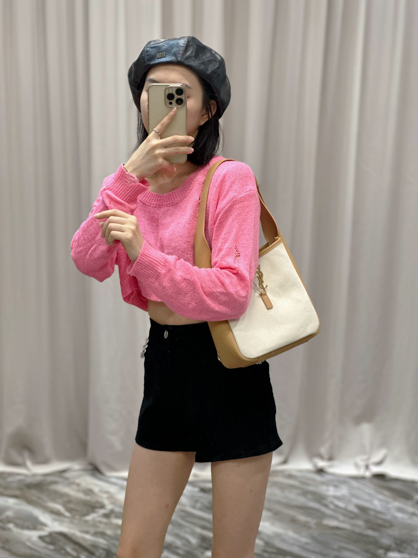 Y*L le5a7 vintage bag-23×22×8.5cm