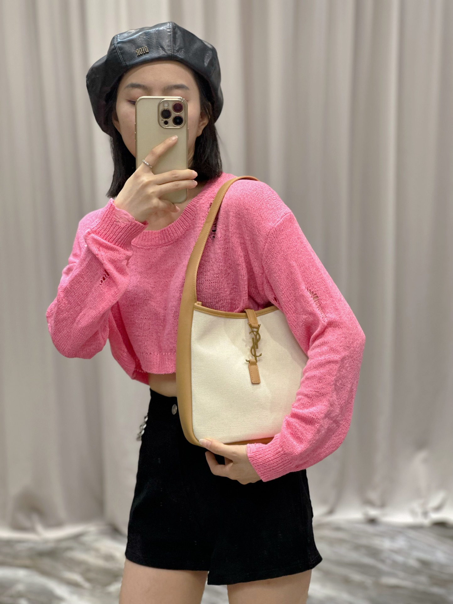 Y*L le5a7 vintage bag-23×22×8.5cm