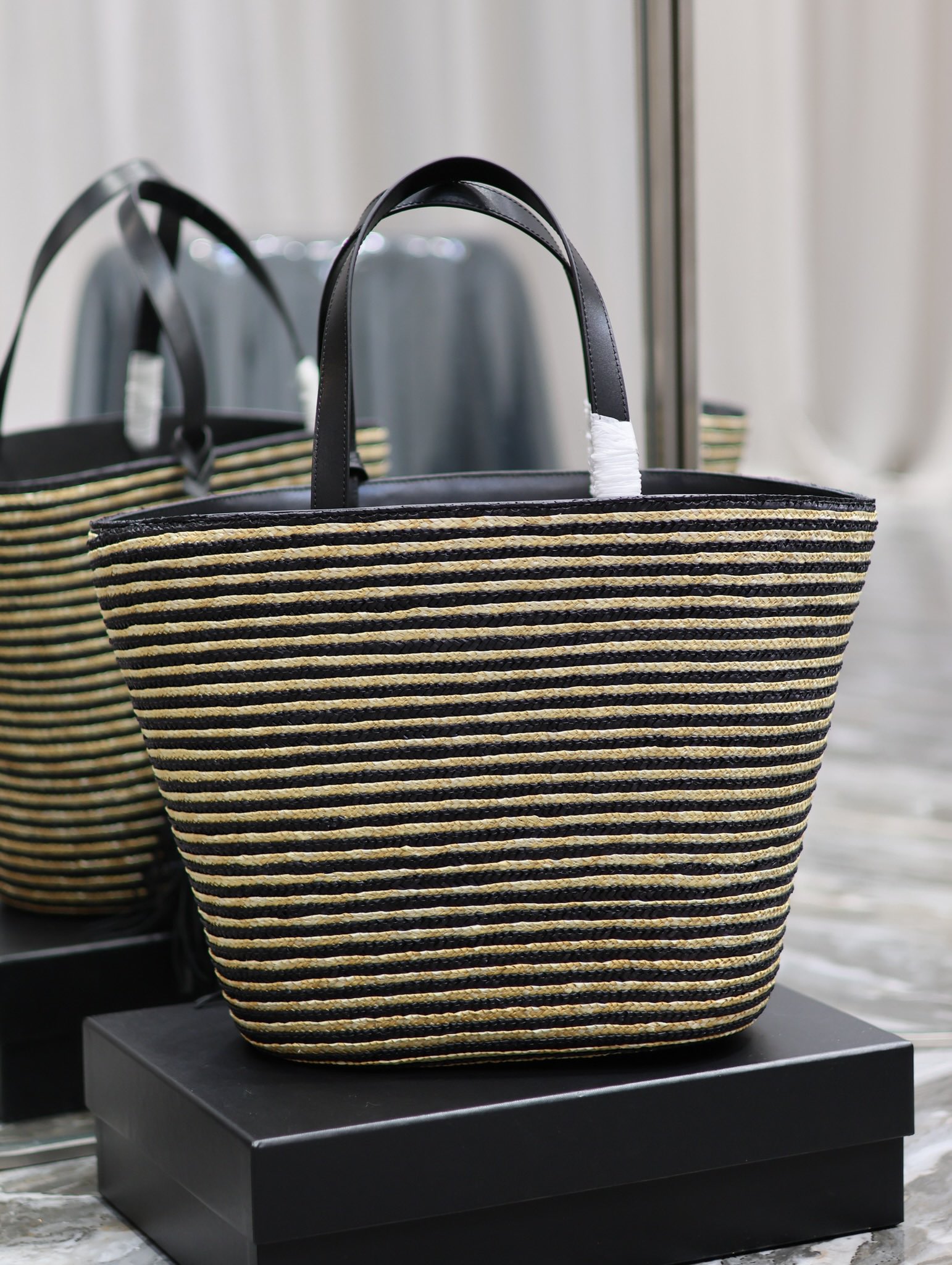 Y*L raffia rattan bag-30×28×15cm