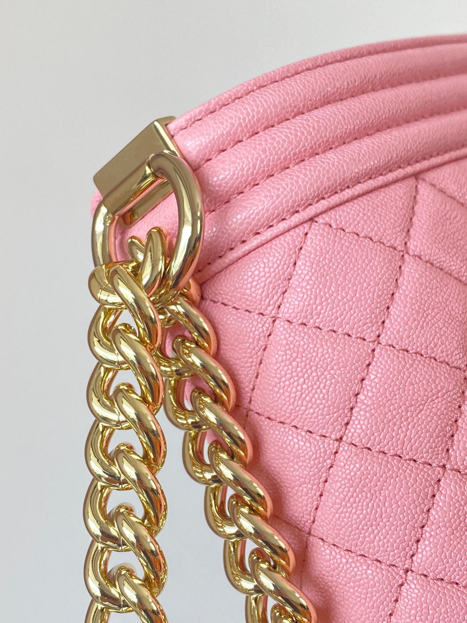 Ch@nel Boy Bag-Caviar-25CM