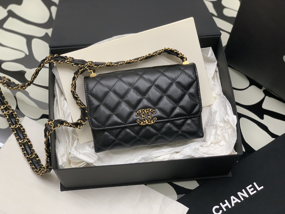 Ch@nel Vintage Accordion Bag-13*18*6CM