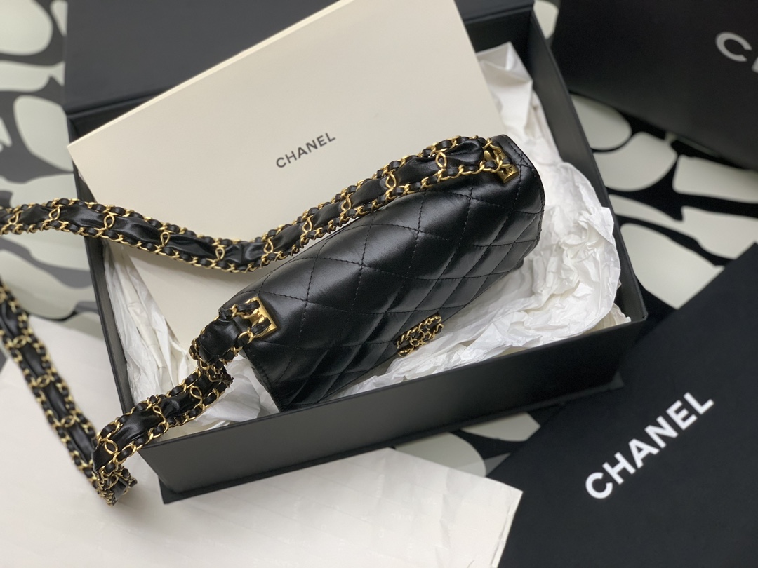 Ch@nel Vintage Accordion Bag-13*18*6CM