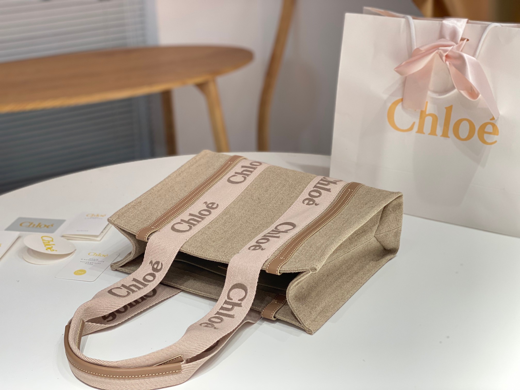 Chloe Woody Tote Bag