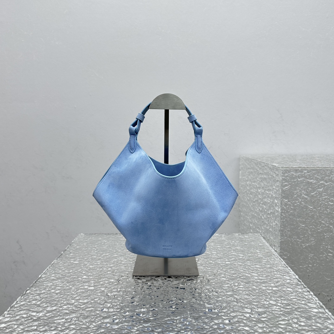 Khaki Lotus Mini Matte Handbag-16*16*15CM