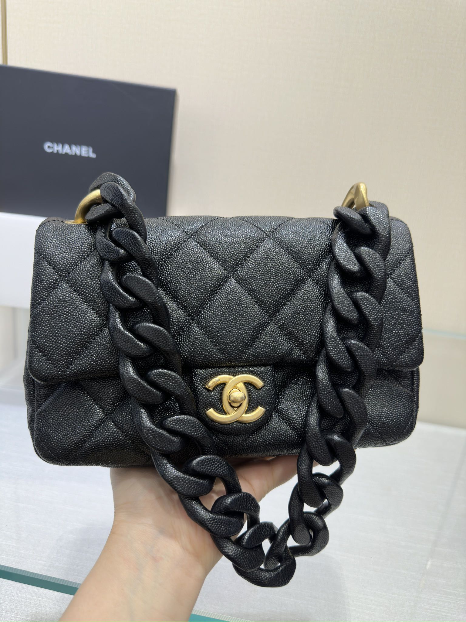 Ch@nel Flap Bag-22x6x15CM