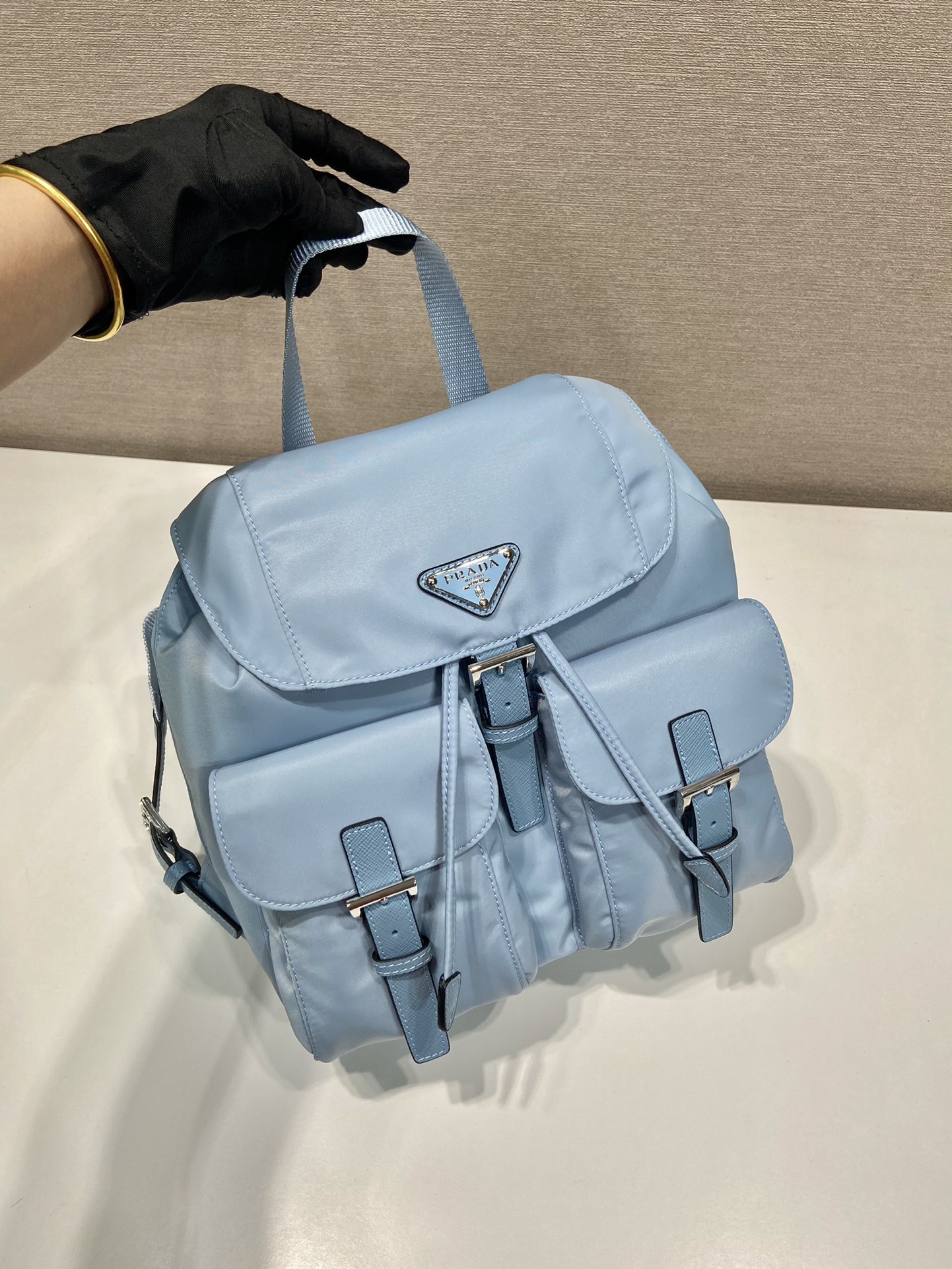 Pra*a re-nylon 1bz677 backpack-12*23.5*28cm