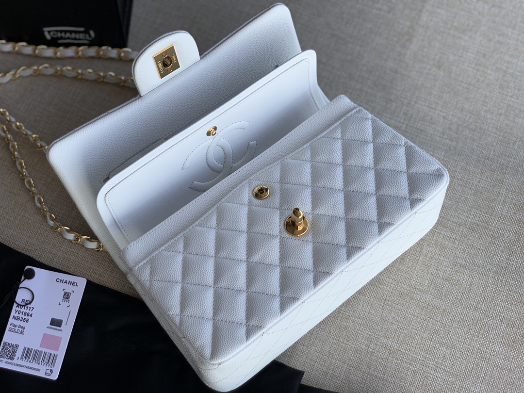 Ch@nel Flap Bag-Caviar-23CM