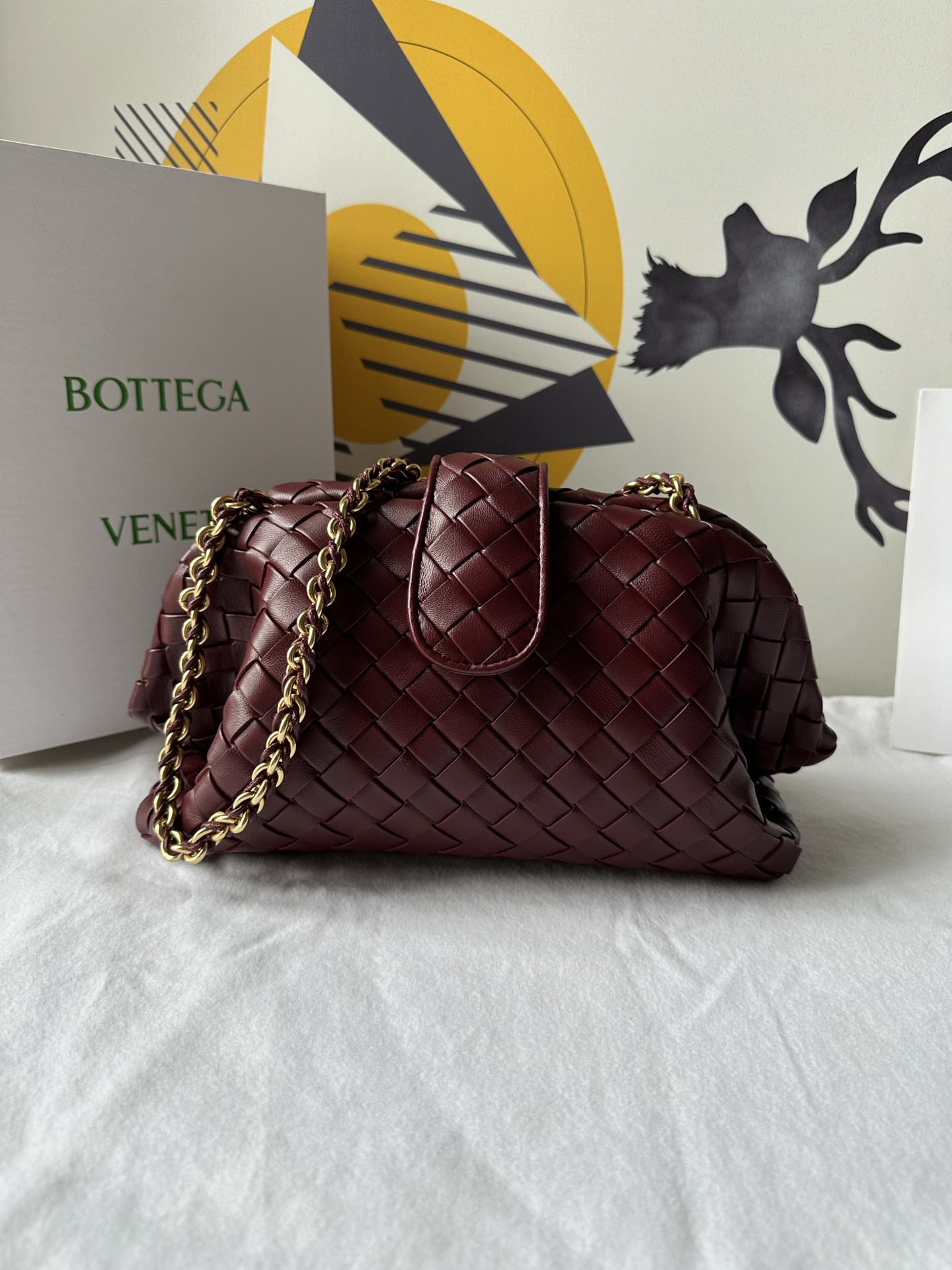 bo*te*ga Ve*ne*ta lauren 1980 teen leather clutch-31.5*16.5*11cm