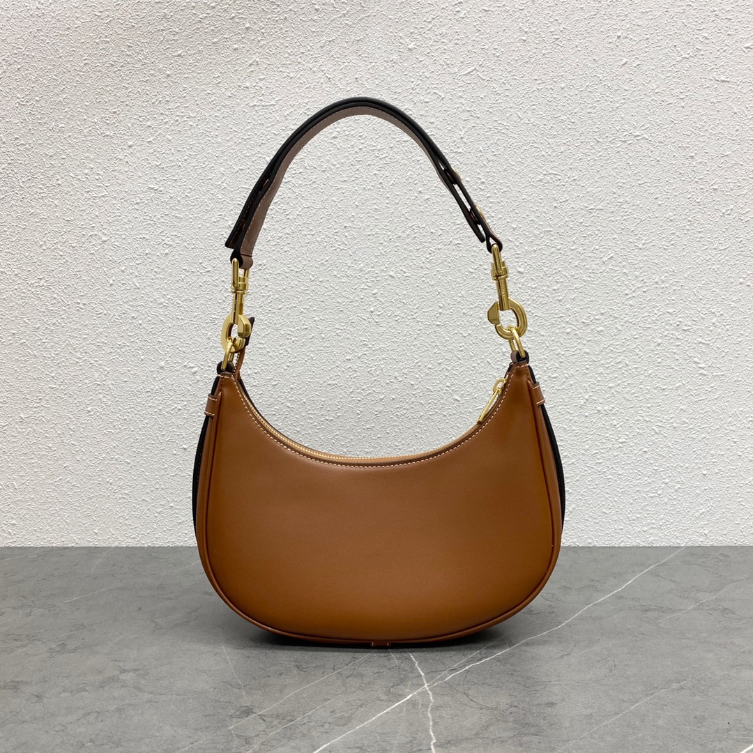 Ce**e brown leather ava hobo-24×13×7cm