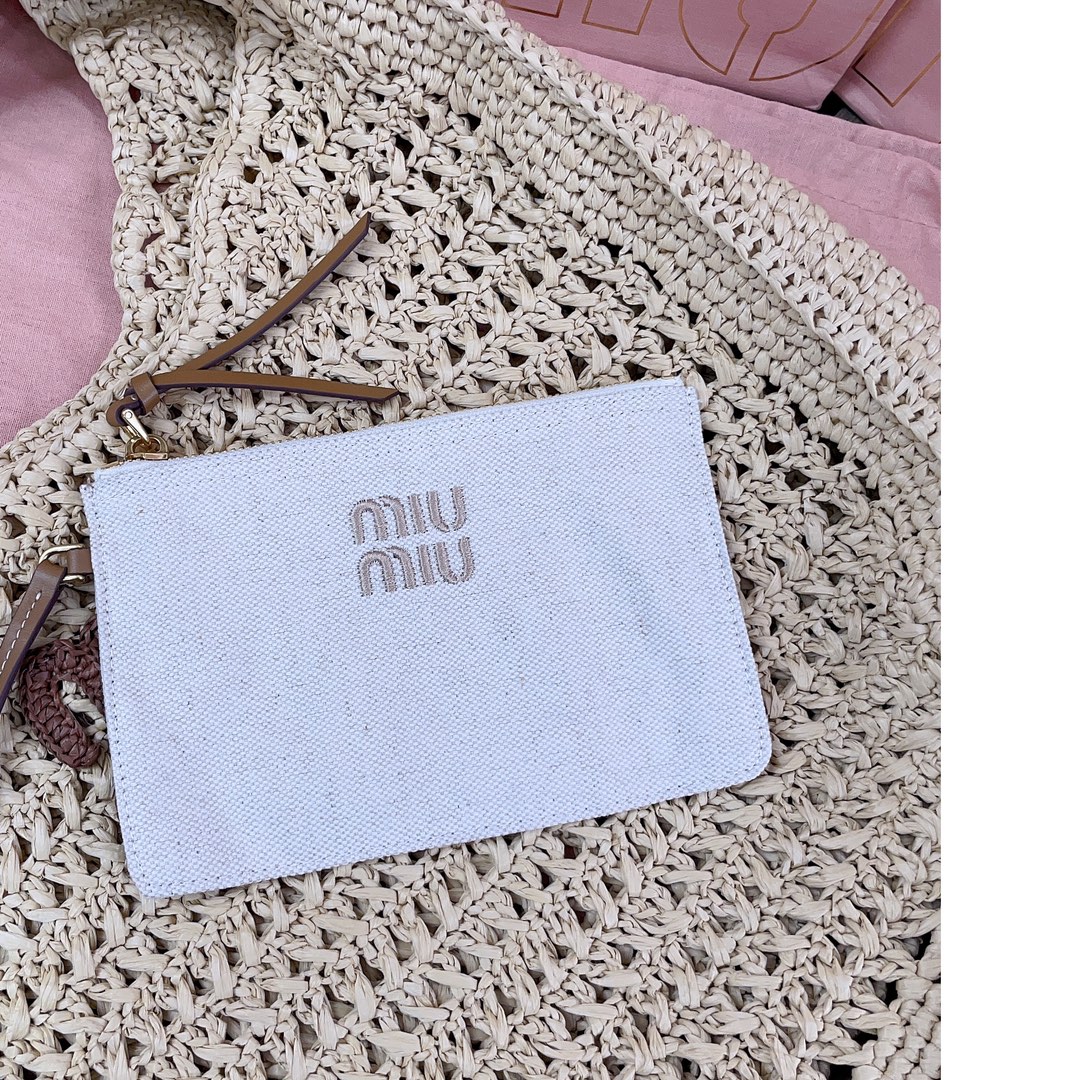 M*um*u raffia tote bag-44x 31.5 x8cm
