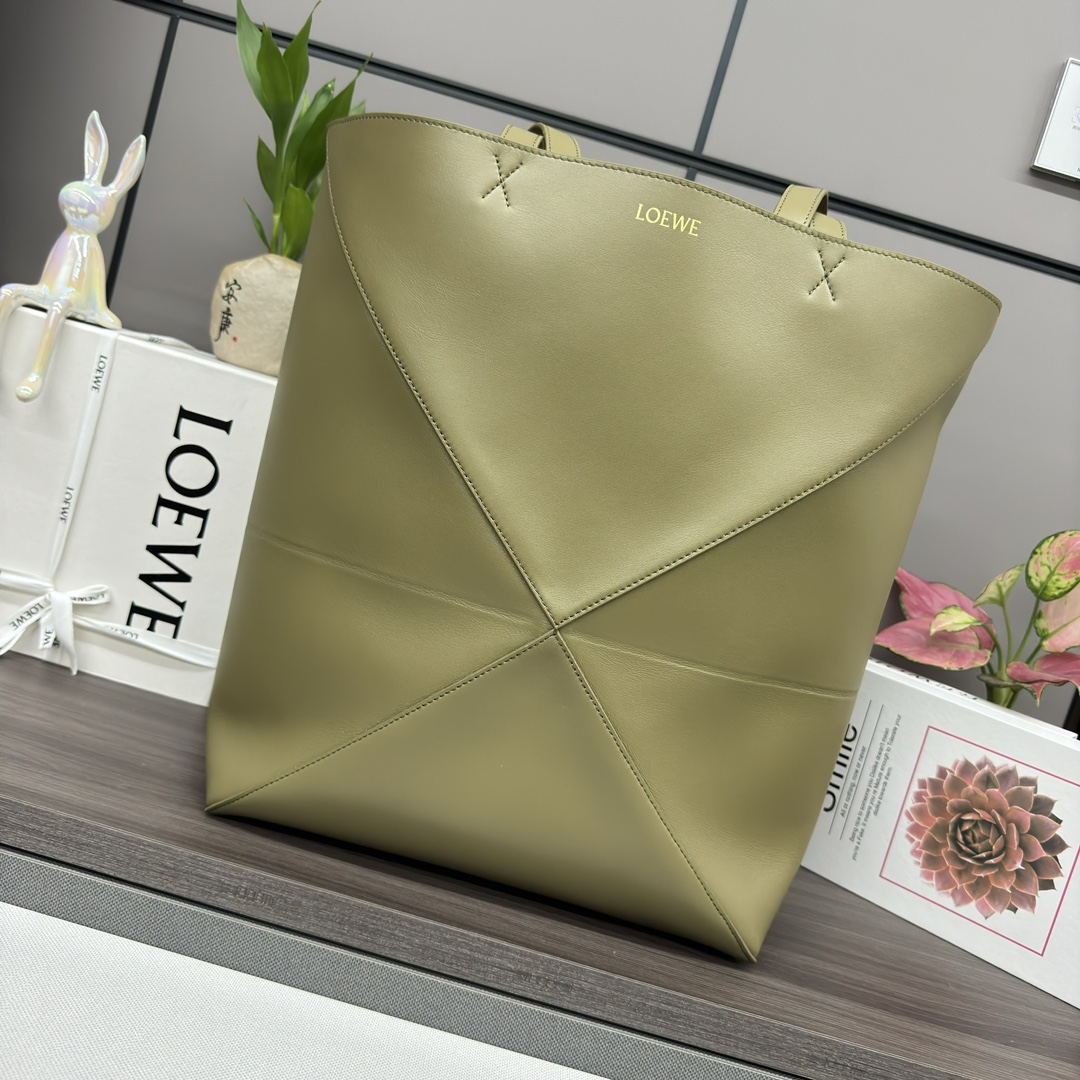 L0ew* puzzle fold leather tote-42*18*41cM
