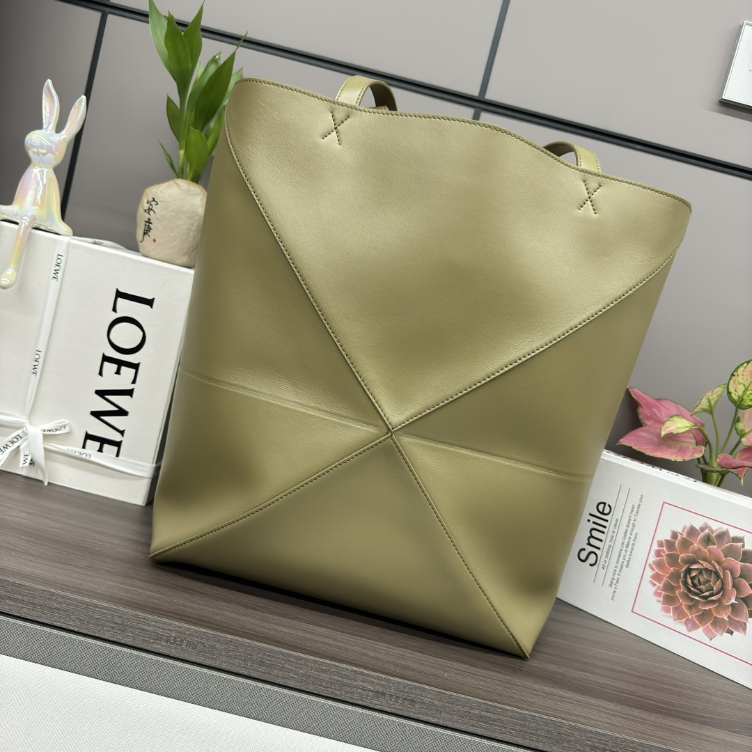 L0ew* puzzle fold leather tote-42*18*41cM