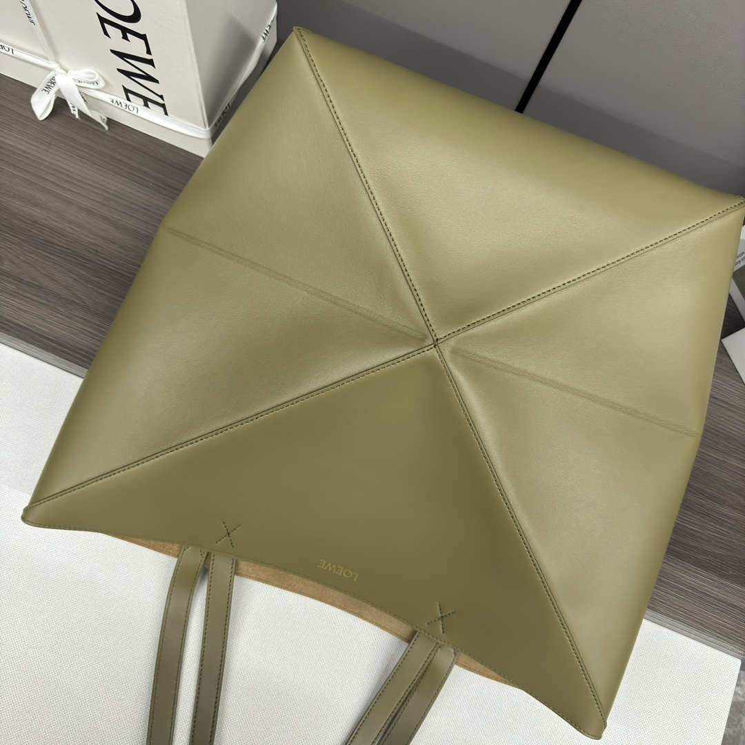 L0ew* puzzle fold leather tote-42*18*41cM