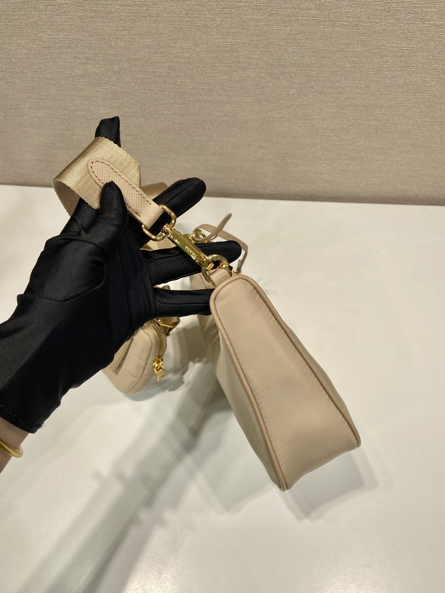 Pra*a nylon hobo bag-1bh204-22*12*6cm