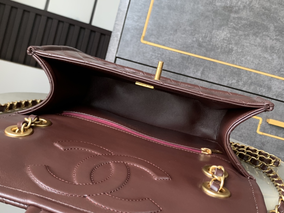 Ch@nel Flap Bag- 15.5X 24.5 X 7CM