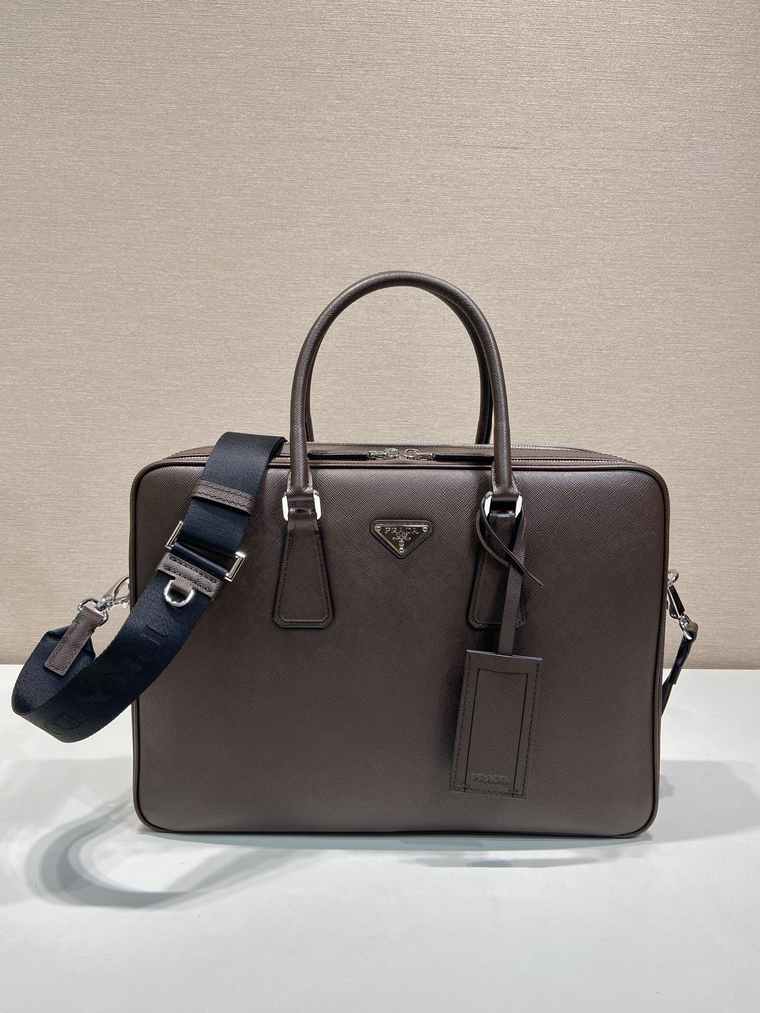 Pra*a | saffiano leather work bag-2ve022-36*28*6.5cm