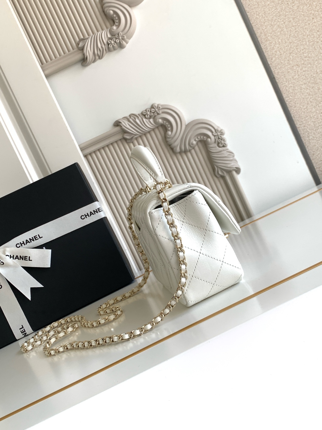 Ch@nel Flap Bag Mini CF handle -20x12x6cm