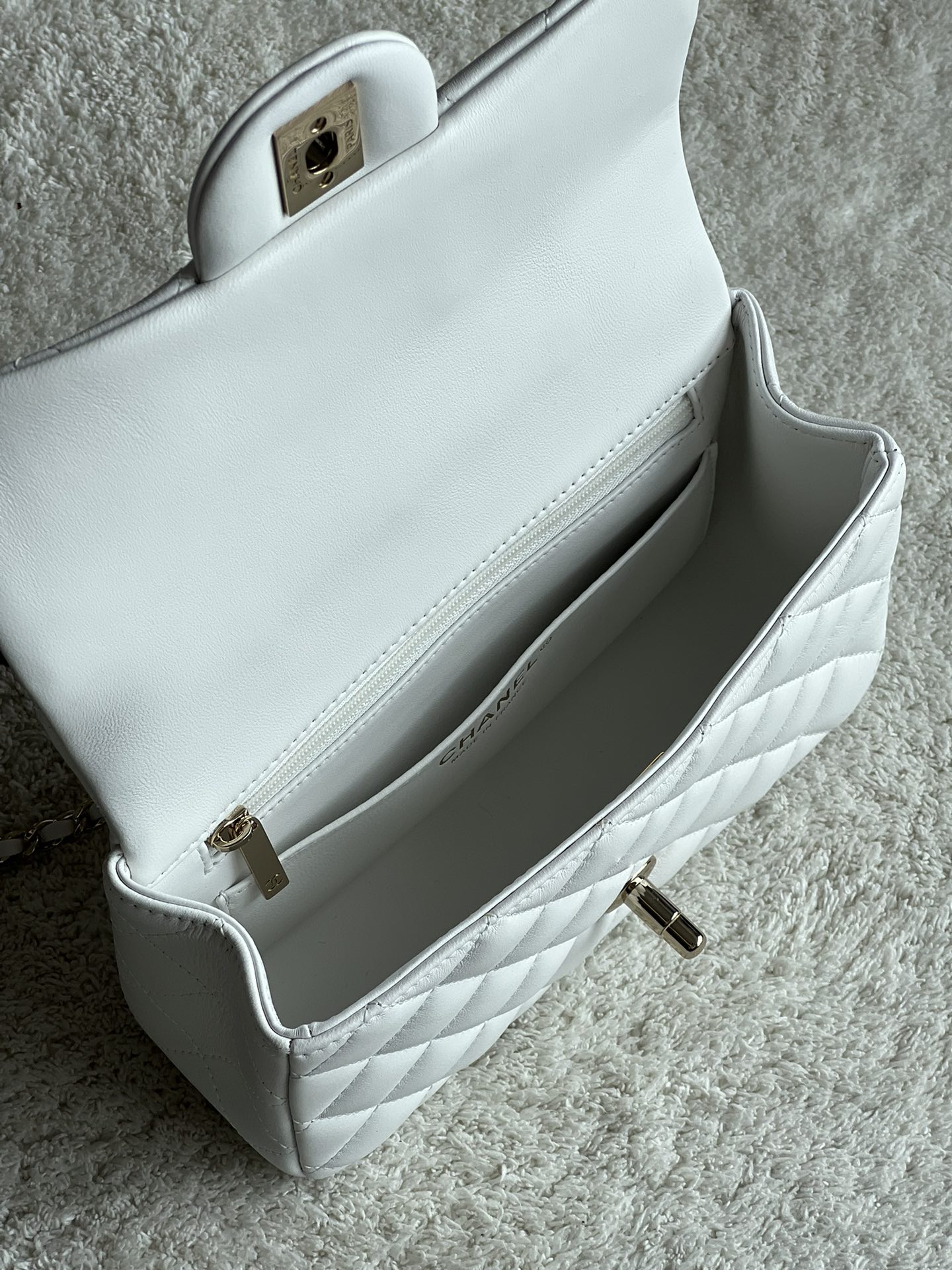 Ch@nel Flap Bag Mini CF handle -20*12*6cm