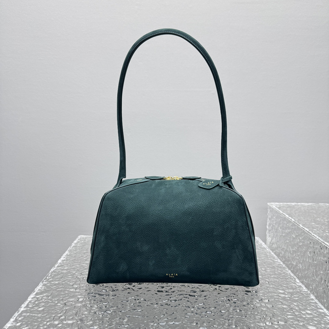 ALAÏA Le Bulldog medium Nubuck Shoulder Bag-32*17*15CM