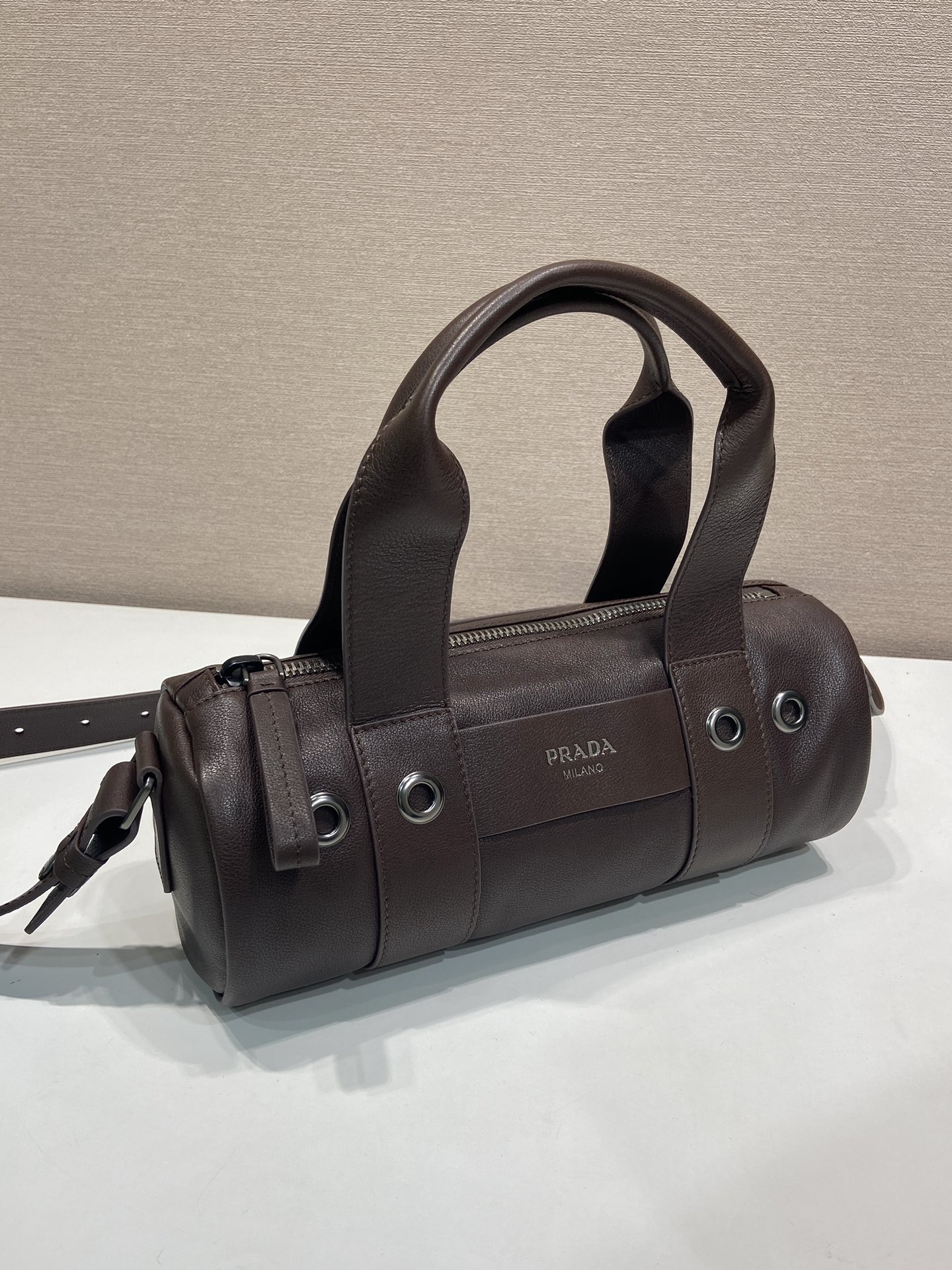 Pra*a Large Route Leather Tote Bag -28.5*12*12cm