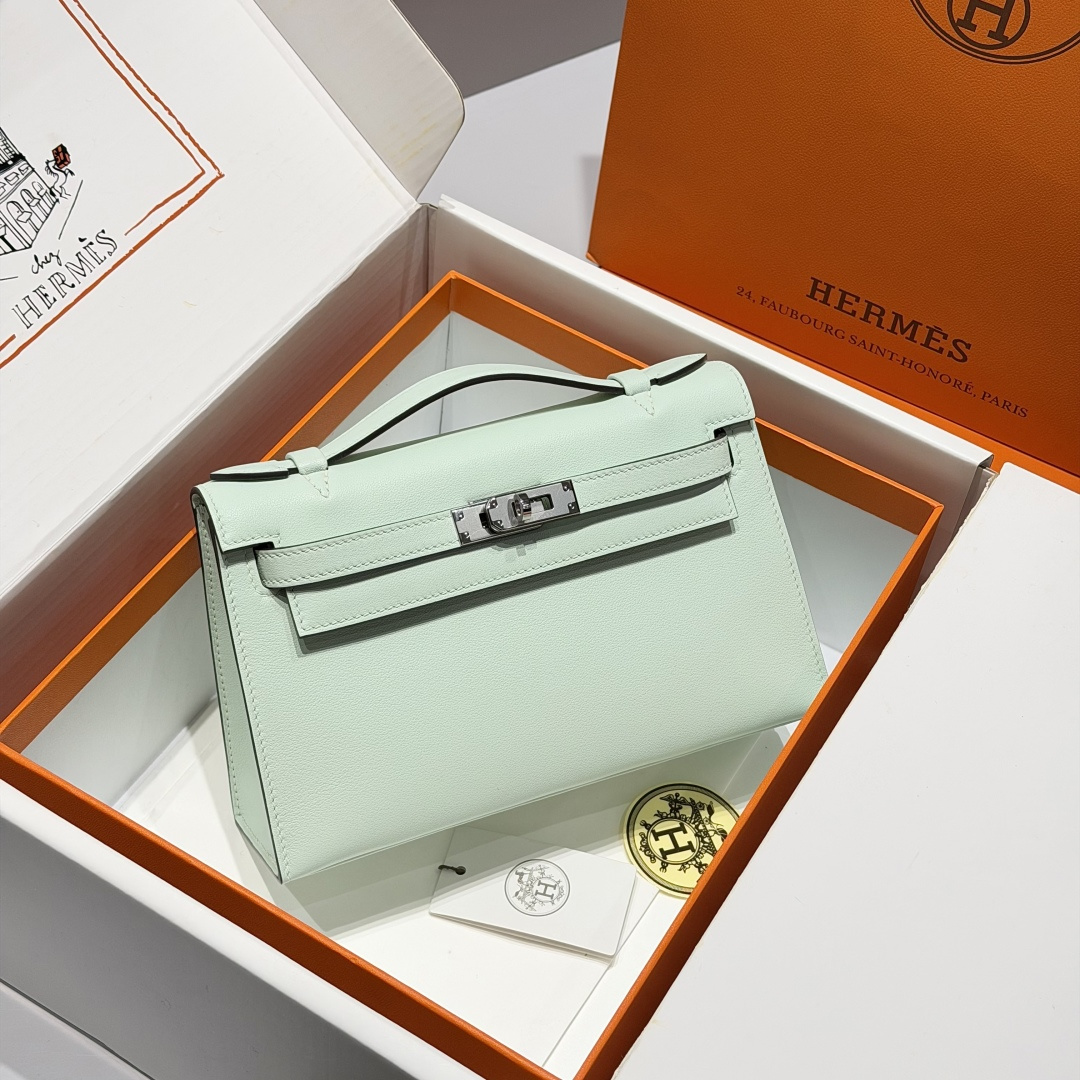 H**me5 Mini Kelly Pochette-Swift -22CM