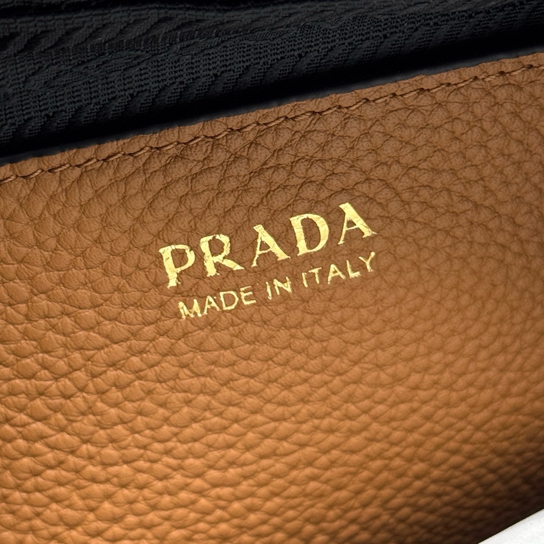 Pra*a Leather Shoulder Bag-1BH082-22*14*8CM