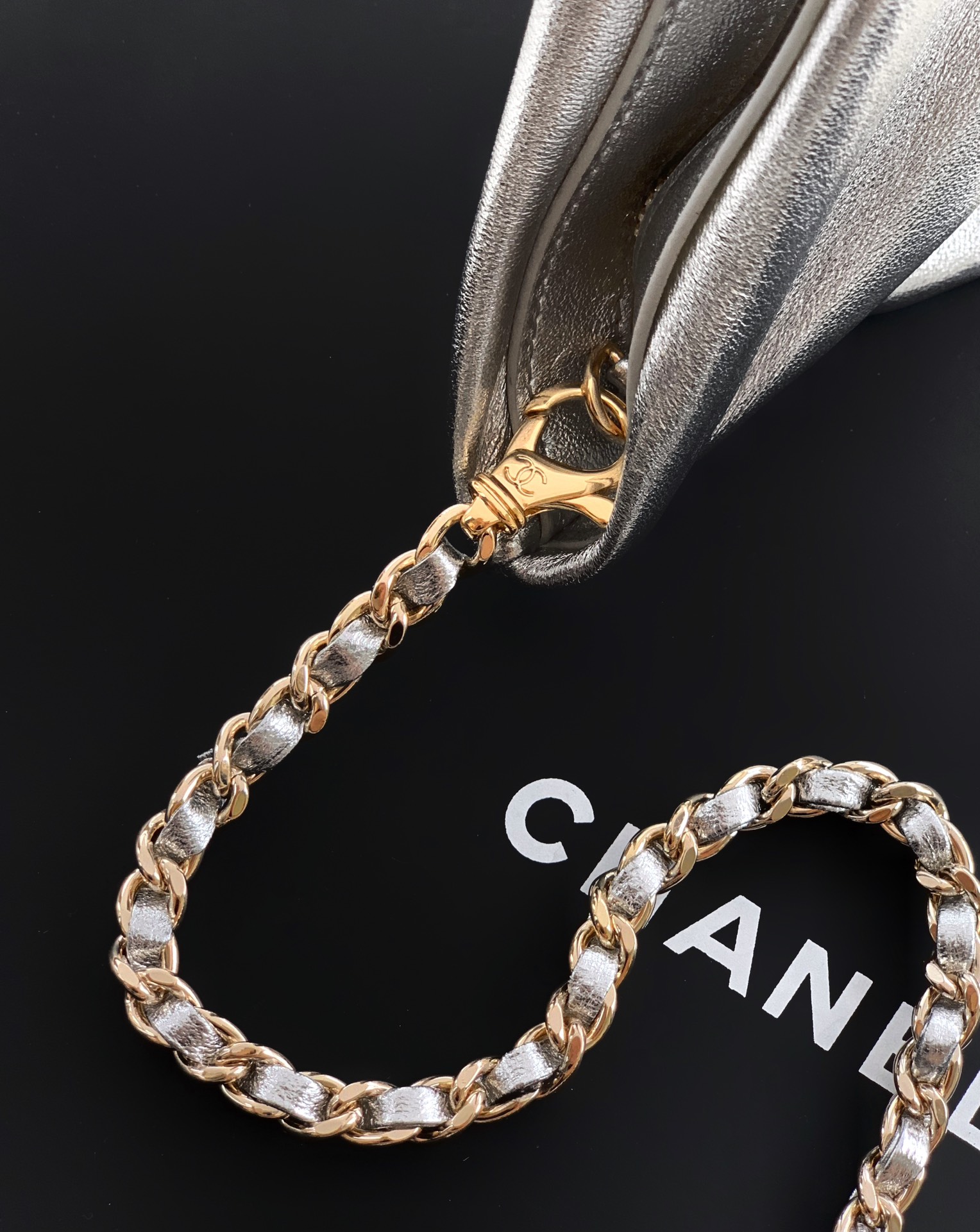 Ch@nel Clutch Bag with Chain Lambskin-14x24 x 5CM