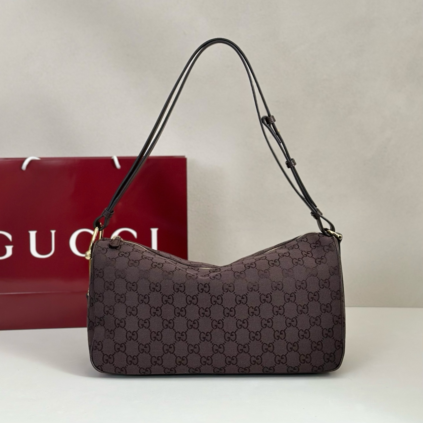 Gvc*1 Half Horsebit Medium Shoulder Bag-38*20*15CM