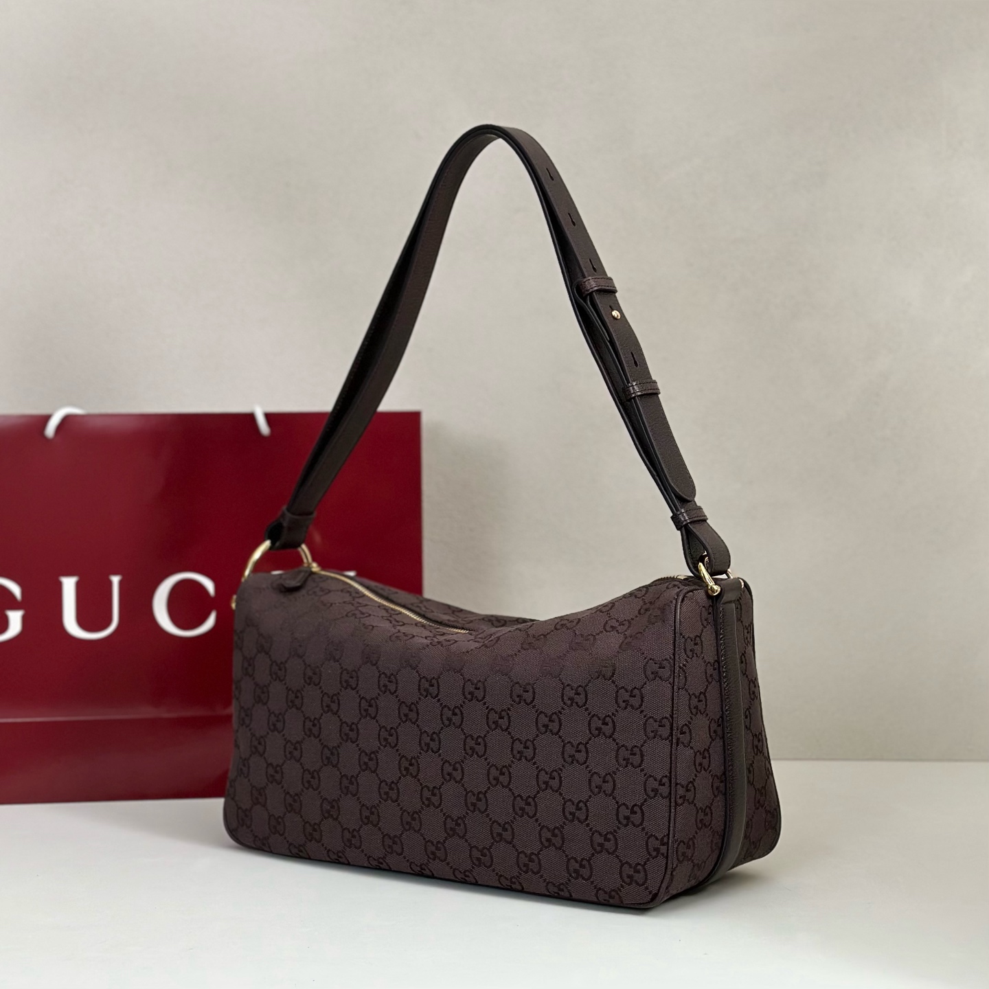 Gvc*1 Half Horsebit Medium Shoulder Bag-38*20*15CM