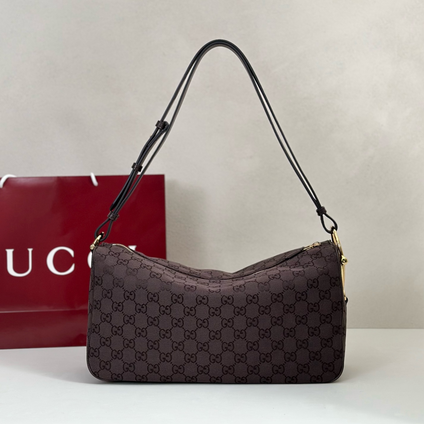 Gvc*1 Half Horsebit Medium Shoulder Bag-38*20*15CM