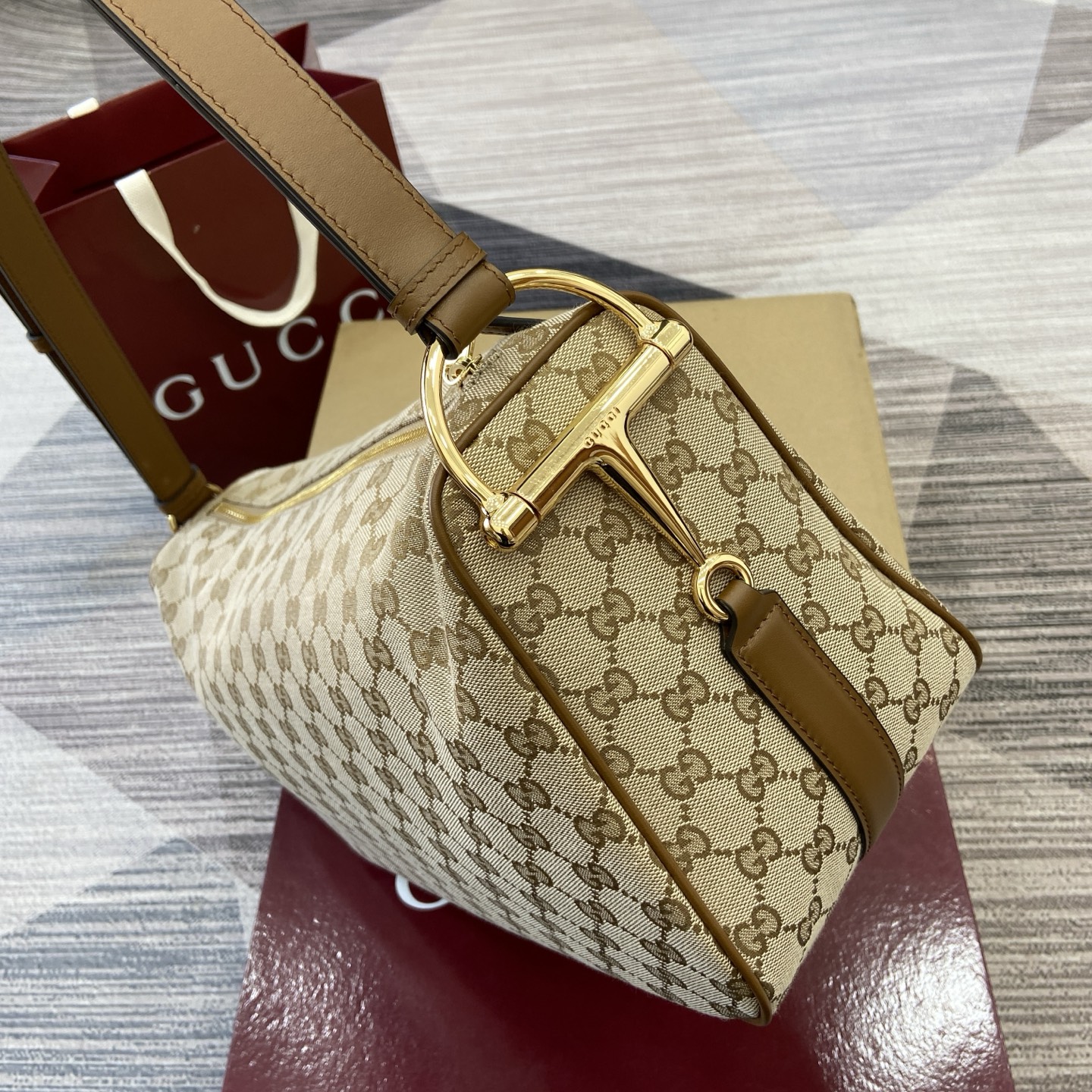 Gvc*1 Half Horsebit Small Shoulder Bag-31.5*17*12CM