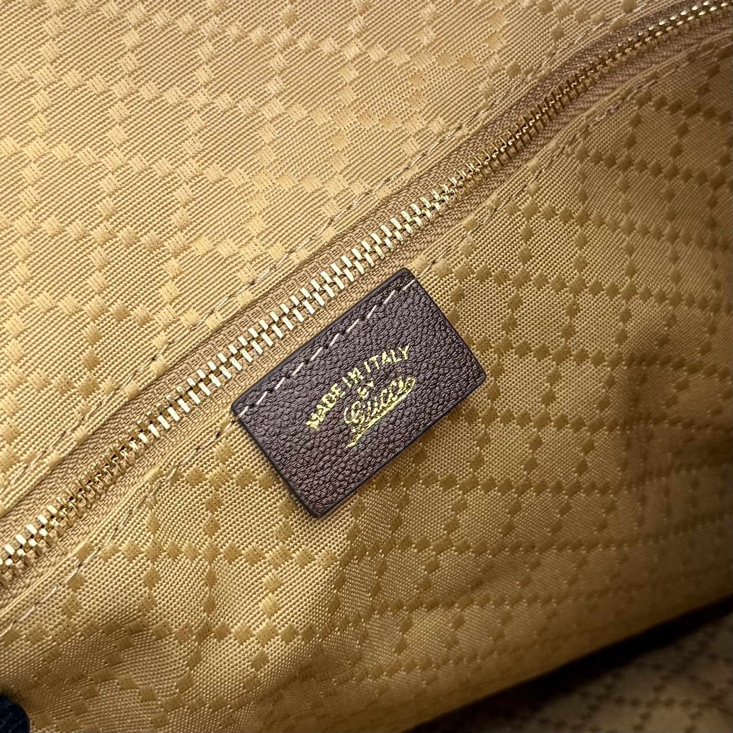 Gv*c* Brera Medium Crossbody Bag In Sand And Brown GG Canvas-33*27*15CM