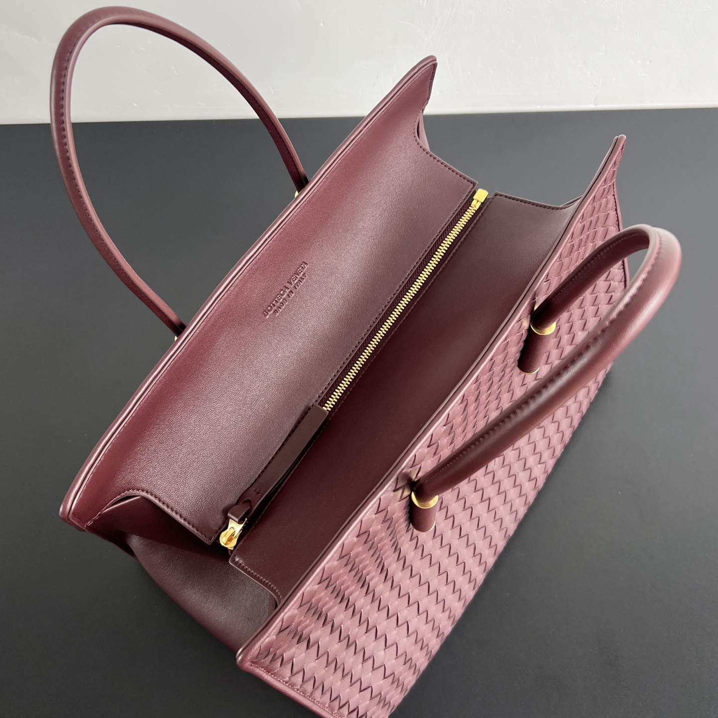 B0tt*ga Ven*ta Barbara Intrecciato Leather Tote-37x27x24CM