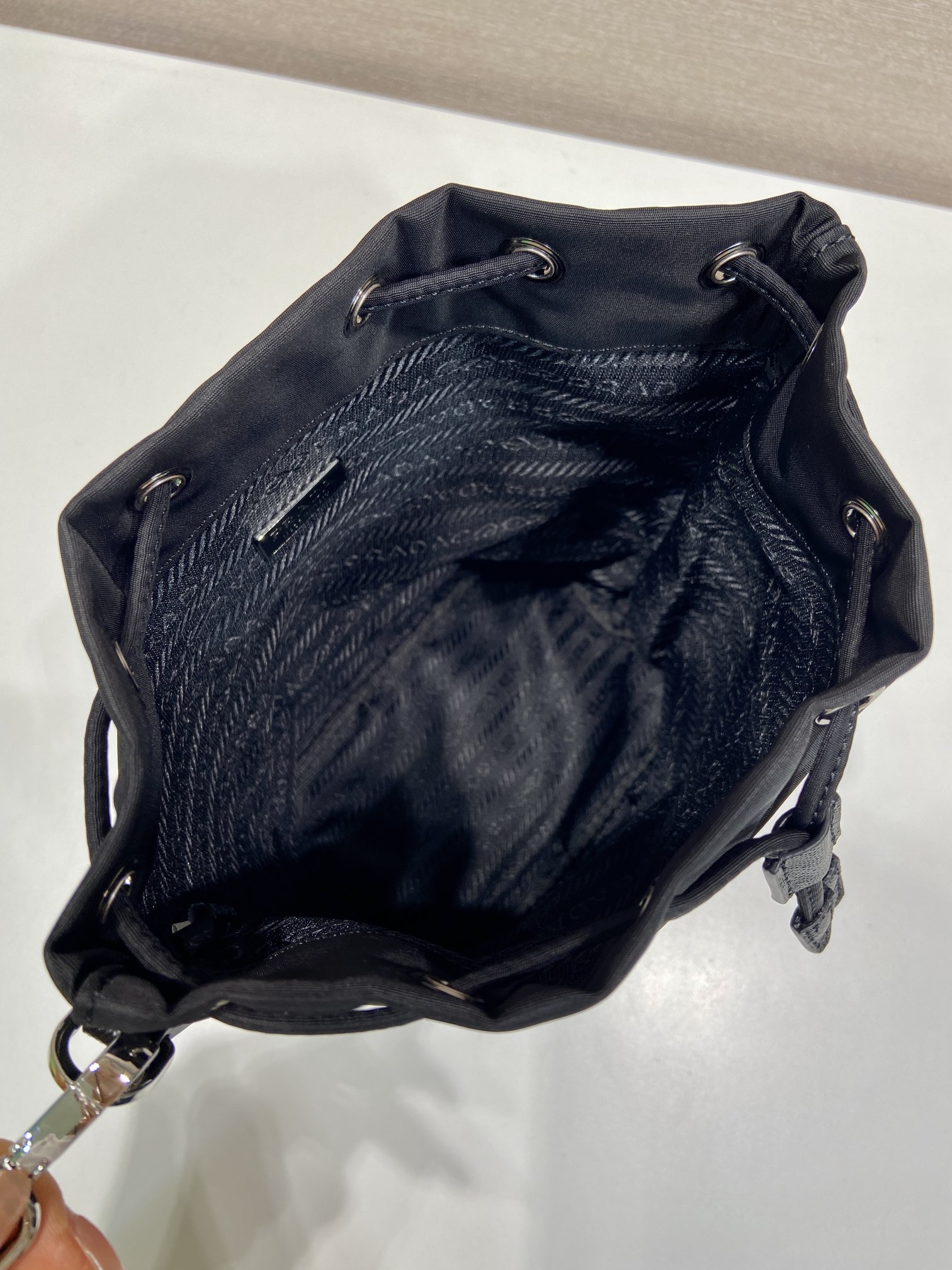 Pra*a Re-Nylon Bucket Bag-1N369-15.5*23*10CM