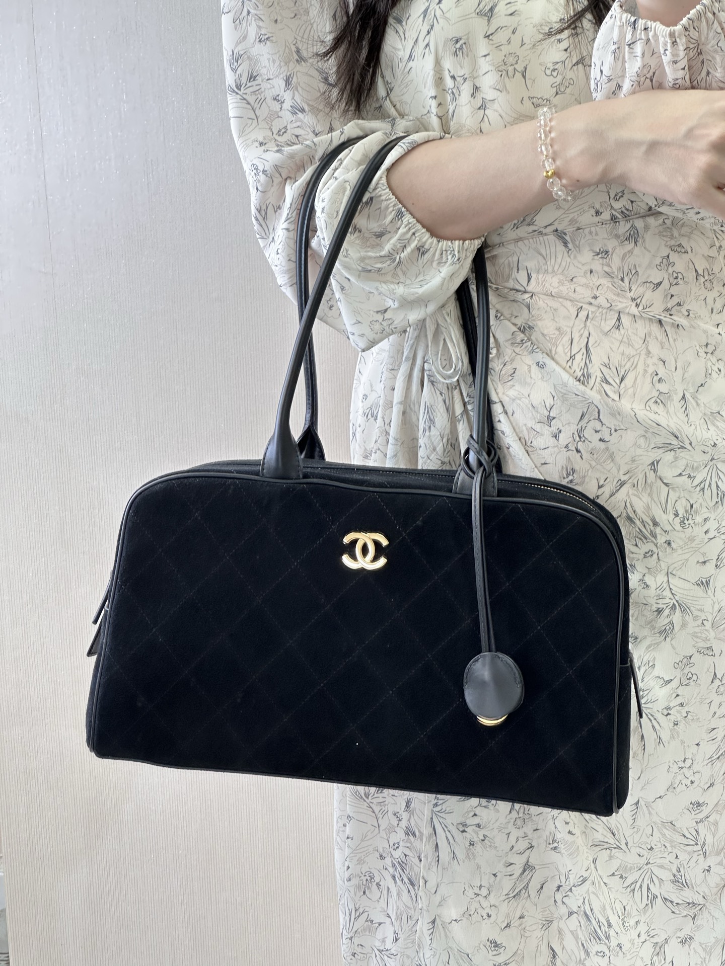 Ch@nel Bowling Bag-19*35.5*12.5CM