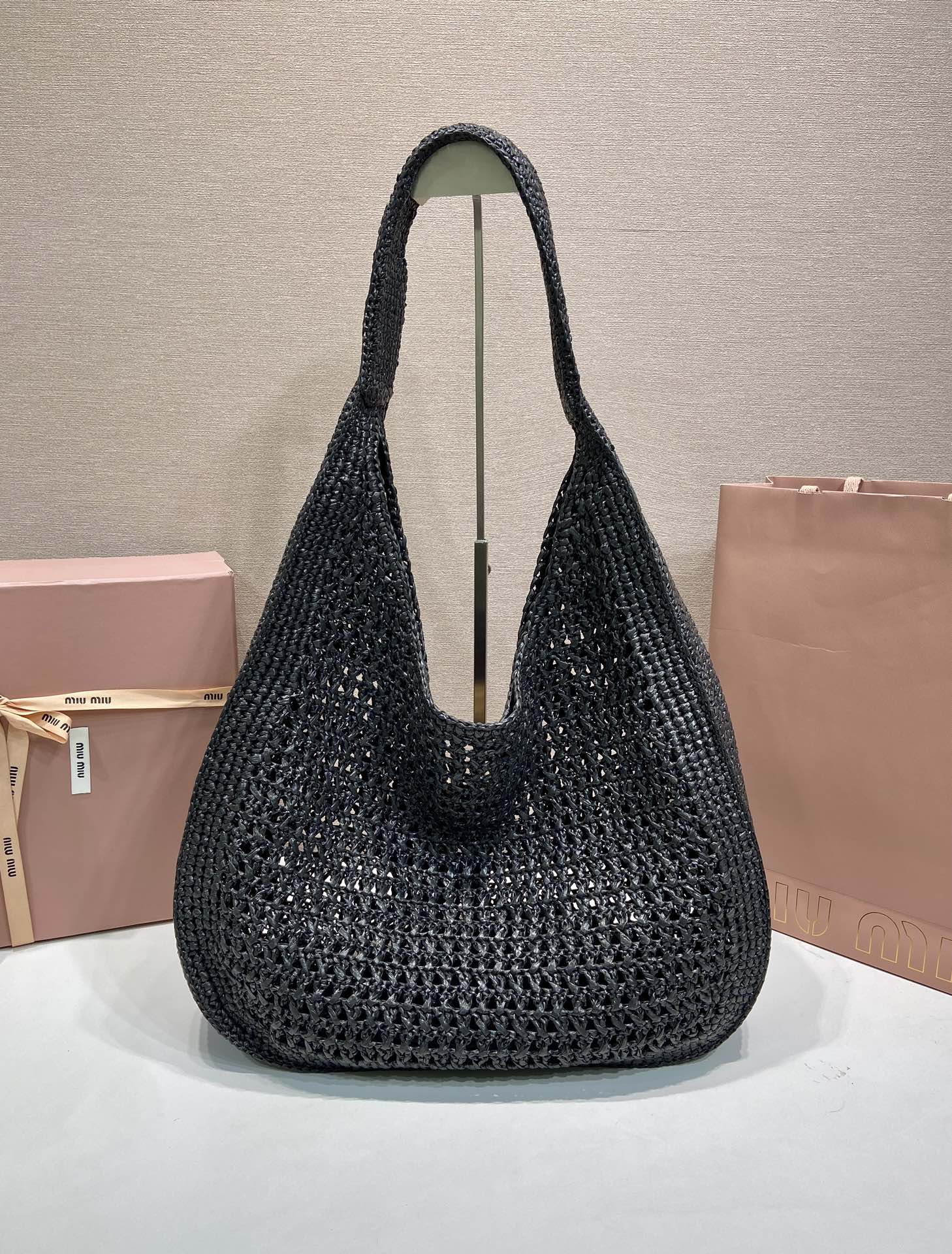 Miu Miu Crochet Hobo Bag-42.5*32*9CM