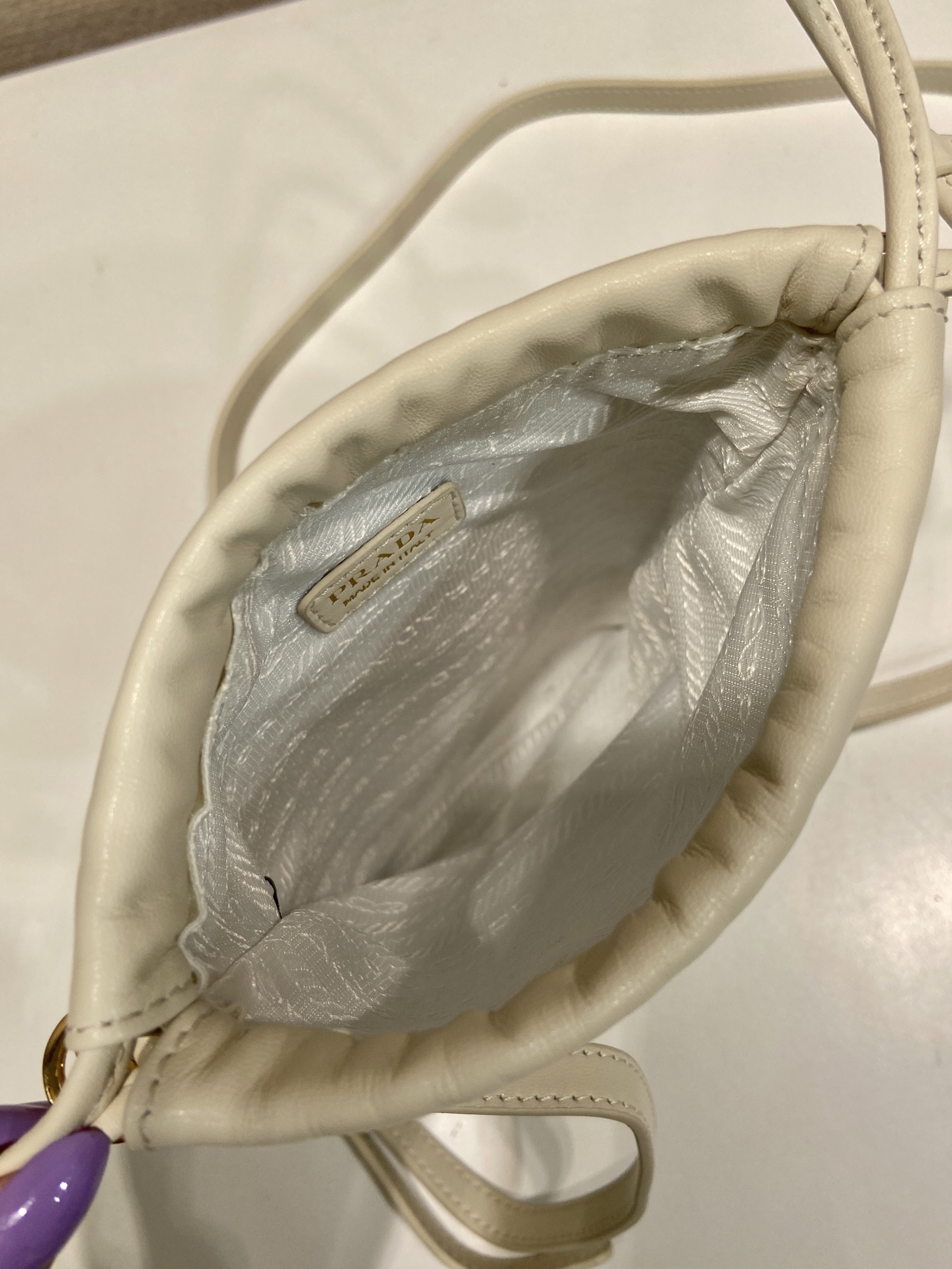 Pra*a leather Phone Bag-1MS017-14*20CM