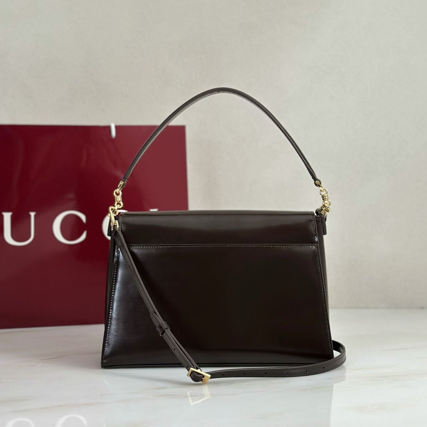 Guc*ci Medium Horsebit Duomo Bag-20*13.5*6CM