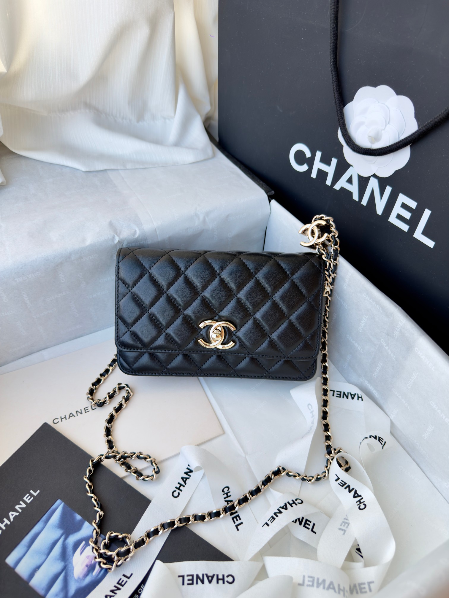 Ch@nel CC Wallet on Chain (WOC) Bag-19*12*3.5CM