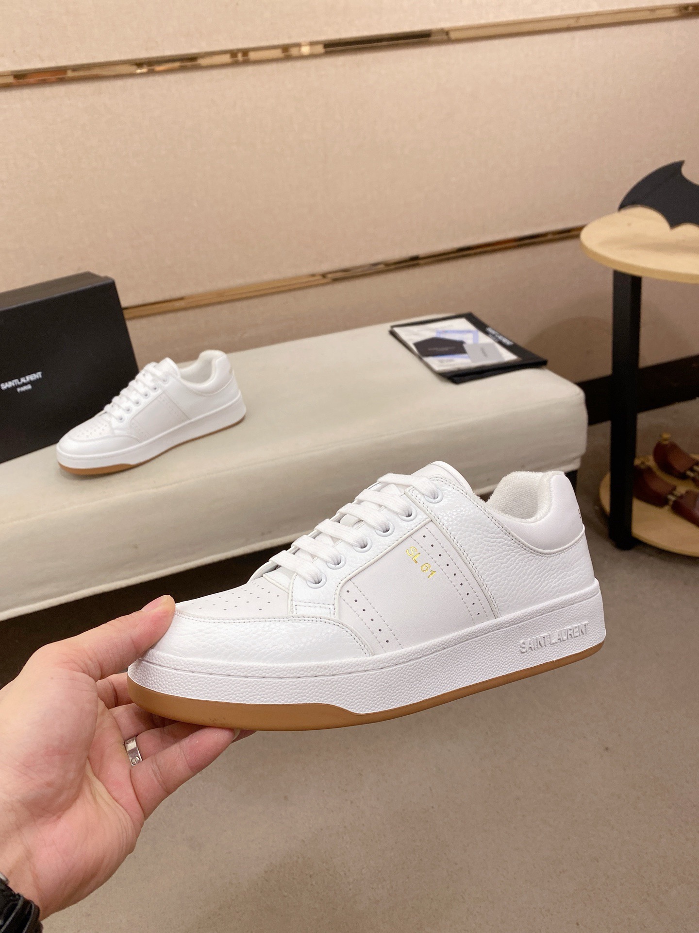 Sa1nt Lau*nt SL/61 leather Low-Top Sneakers